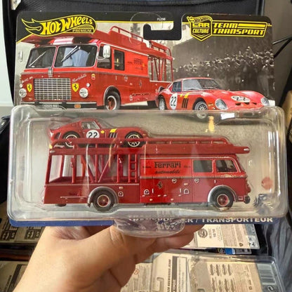 Genuine Hot Wheels Car Culture 2025 Team Transport Fleet Series Car Model 1/64 Flf56 Ferrari 250 Toyota Ae86 Alloy Model Gifts