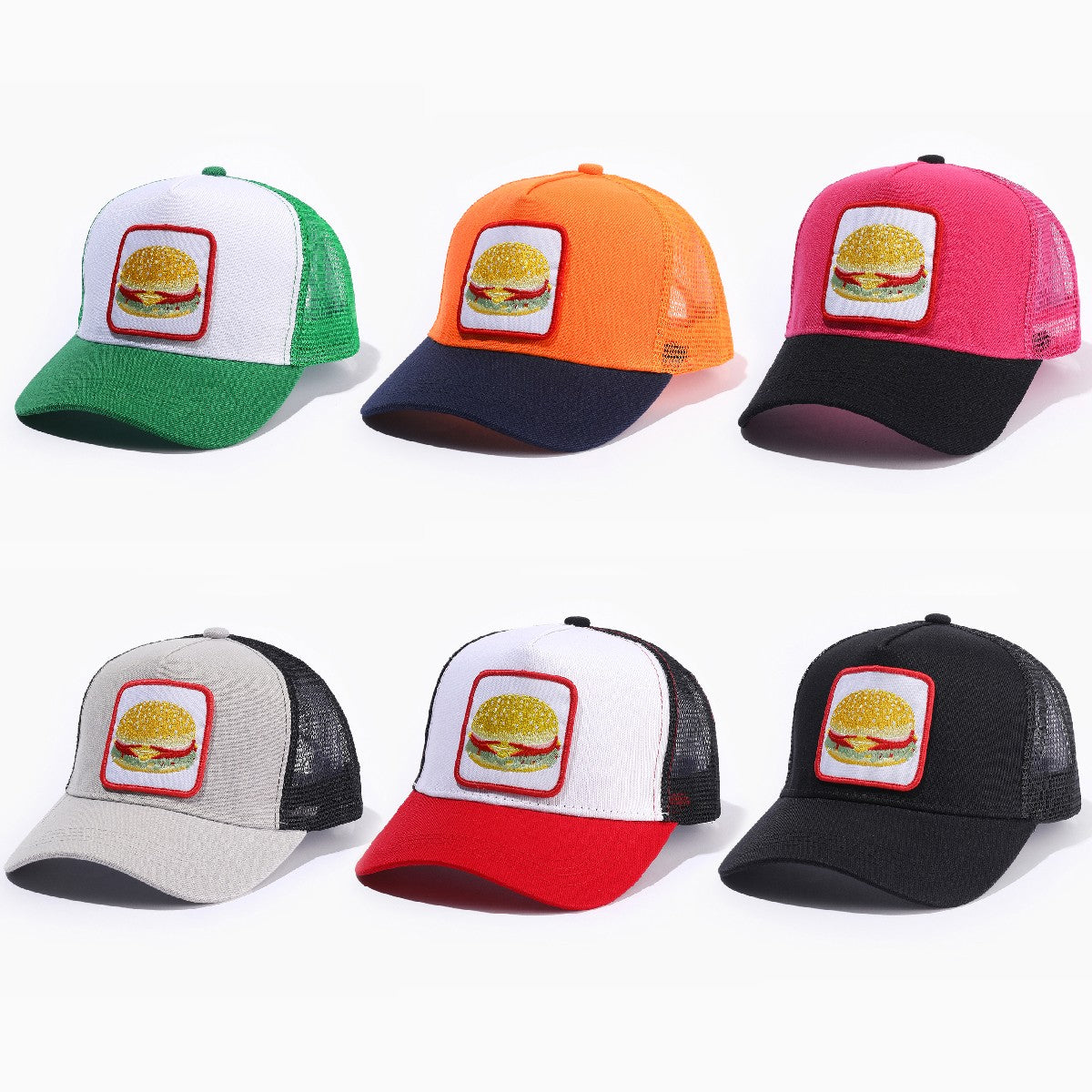 Trucker Caps Men Women Baseball Cap With Cartoon Hamburg Embroidery Patch Snapback Drake Bones Cotton Casual Mesh Dad Sun Hats