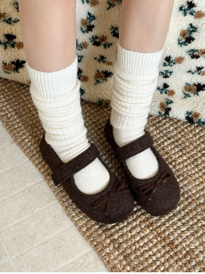 Autumn Woolen Fabric Women Flats Shoes Fashion Shoes Ladies Comfort Outdoor Warm Cotton Fur Shoes