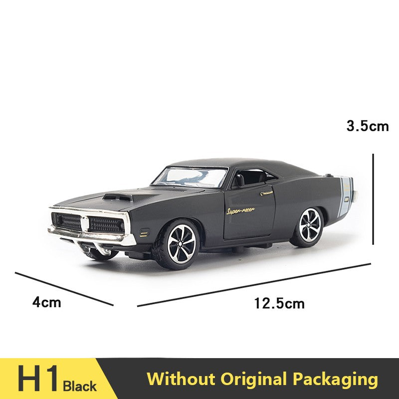 1:32 Alloy Diecast Mustang GT Classic Vintage Car Model Pull Back Car Miniature Vehicle Replica For Collection Gift for Kid