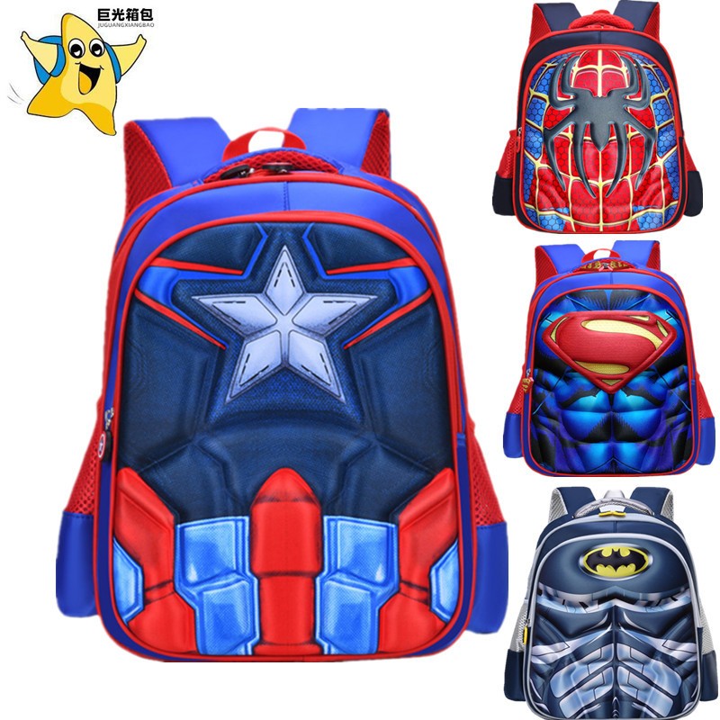 Mochila Infantil Spider King: Nylon Impermeável e Grande Capacidade para Crianças de 2 a 16 Anos