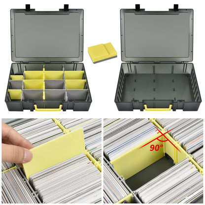 Caixa de armazenamento de cards de troca, porta-cartas de baralho para mais de 2300 cards, organizador compatível com PM TCG/para Yugioh/para CAH/para Phase 10