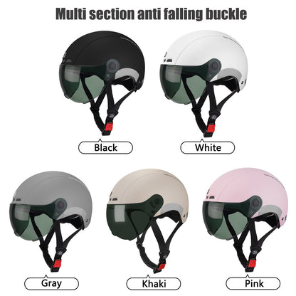 Capacete de Ciclismo PEMILA Com Lente de Óculos Proteção de Orelha Adesivo Refletivo Capacete de Bicicleta MTB Bicicleta de Estrada E-Bike Capacete de Bicicleta Para Adultos