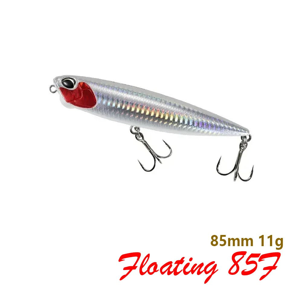 Isca de Pesca Lápis Flutuante 85mm 11g Topwater Walking the Dogs Isca Artificial Rígida Wobbler para Perca e Lúcio de Água Doce