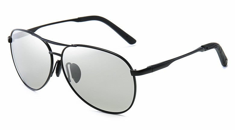 Óculos de Sol Polarizados Masculinos com Armação de Metal para Aviação Cores Variadas Óculos de Sol Masculino Piloto Visão Noturna e Diurna para Dirigir