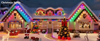 Smart Permanent Outdoor Lights Eaves Lights IP67 Waterproof Light String with App Remote Control Music Sync for House Roof Decor
