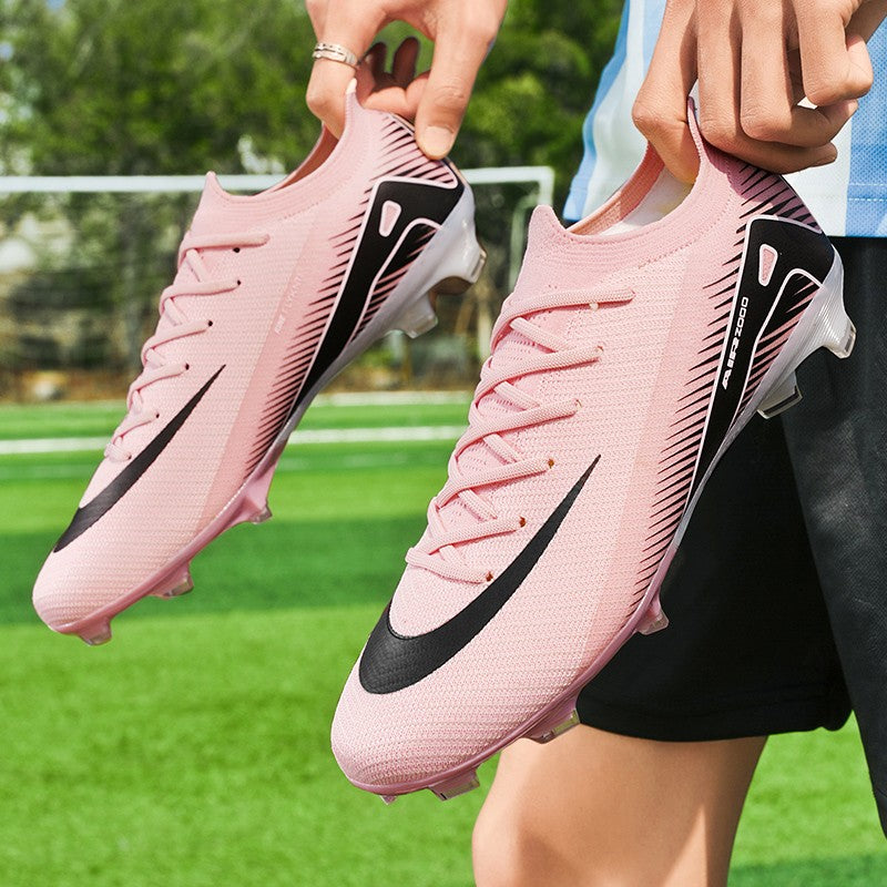 New Men Football Boots Cleats Grass Adult Soccer Shoes Ankle Sport Training Outdoor Ultralight Non-Slip Futsal Comfortable