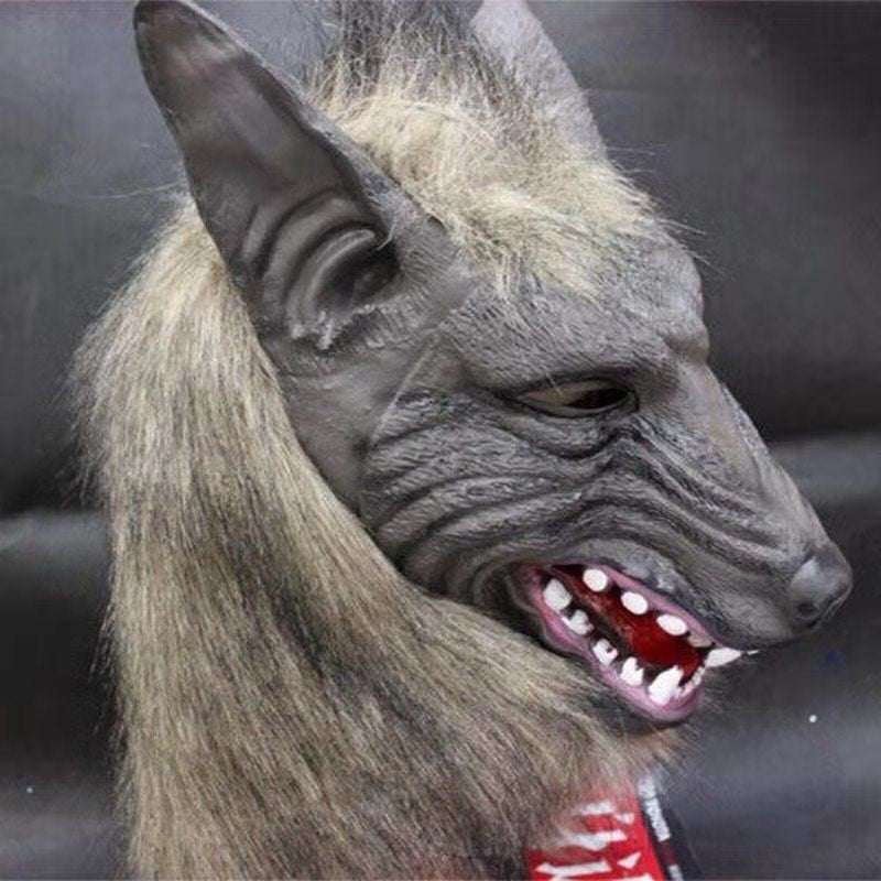 Horror Werewolf Costumes Halloween Cosplay Wolf Mask Werewolf Claws Set Gloves Terror Role Play Prank Props Creepy Wolf Headgear