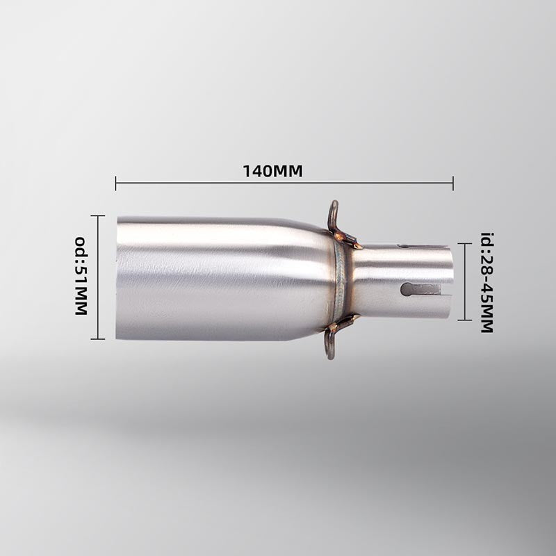 28 32 38 45mm Adapter 51mm Exhaust Section Non-Destructive Install Motorcycle Exhaust Pipe Modification Exhaust Middle Section