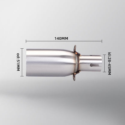 28 32 38 45mm Adapter 51mm Exhaust Section Non-Destructive Install Motorcycle Exhaust Pipe Modification Exhaust Middle Section