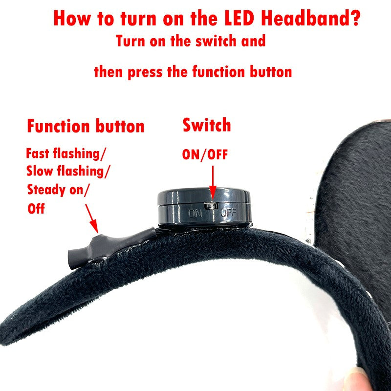 1/2pcs LED Glowing Neon Mouse Ears Headband Girls Festival Headbands Mickey Hairband Children Birthday Party Hair Accessories