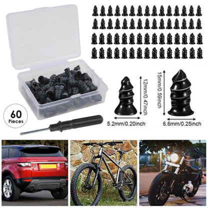 Kit Reparo Pneu 60 Peças DIY Furo Pneu Carro Caminhão Moto Casa Plug Remendo Borracha Pregos Acessórios Pneu Carro