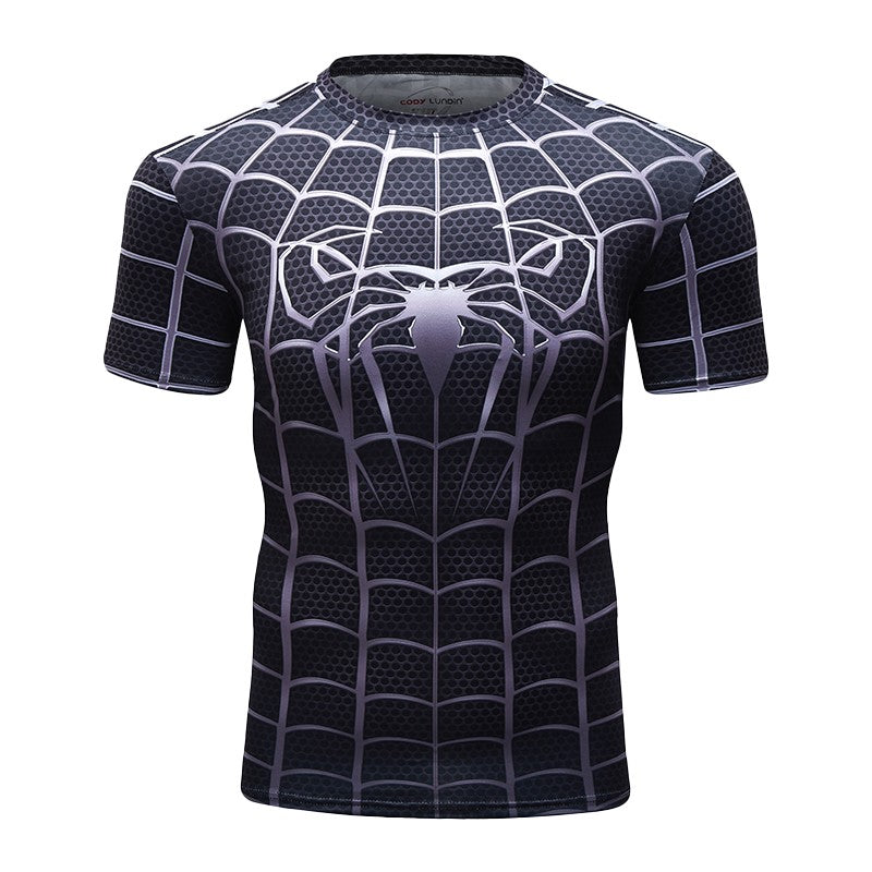 New Men Comics Cosplay Spiderman Iron Man Compression T-shirt Short Sleeve Sport Tees Tops Fitness Sportwear Marvel Clothes