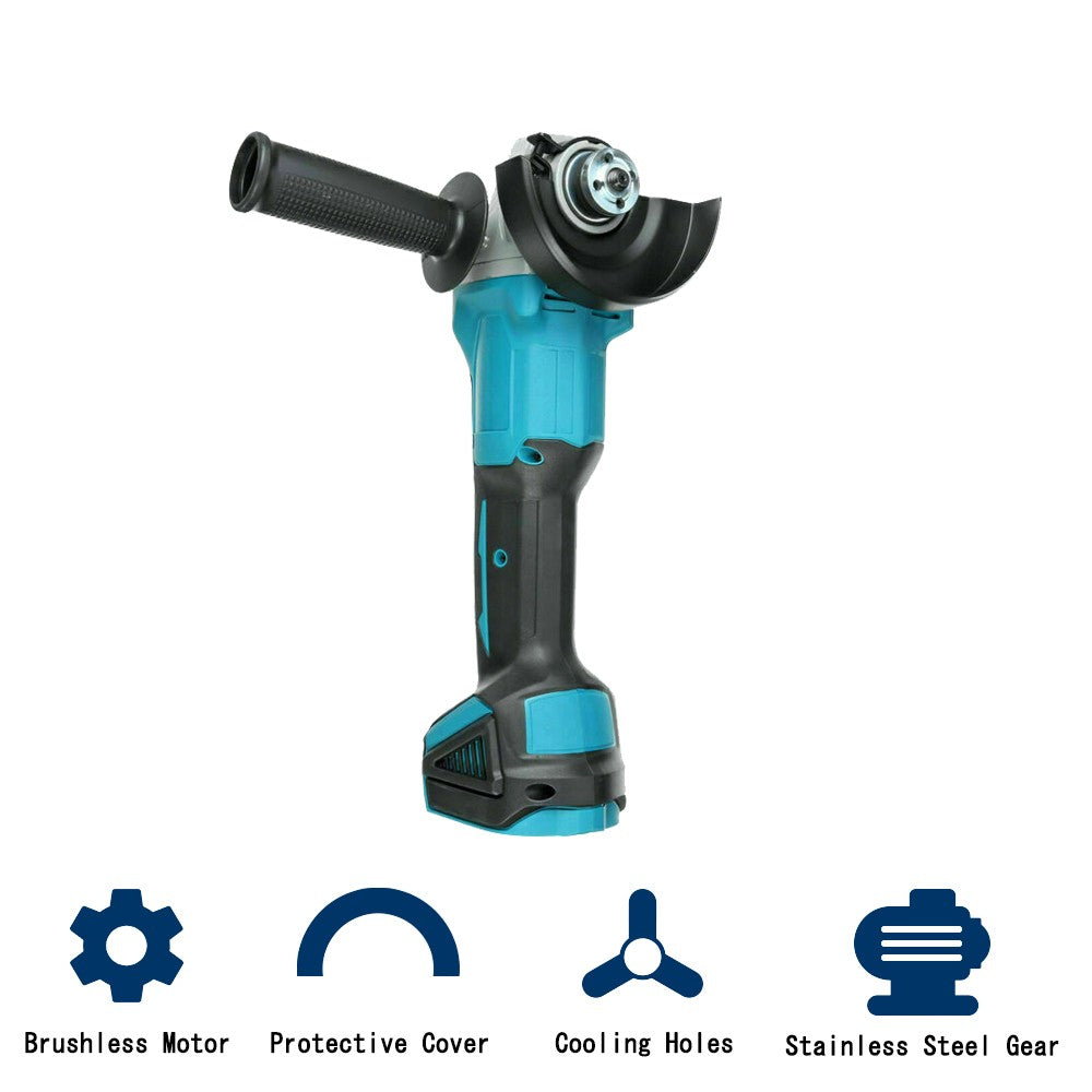 Conjunto combinado de esmerilhadeira angular elétrica sem escova de 125mm de 18V para parafusadeira de impacto e ferramenta elétrica Makita