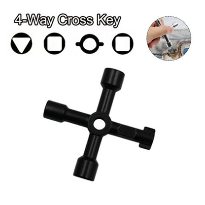Multi-function Triangular Key Wrench Cross Square Hole Switch Wrench in Electric Control Cabinet Elevator Water Meter Valve