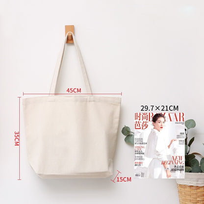 Wholesale Custom 50pcs/Lot Reusable Cotton Grocery Shopping Bags Printed logo High capacity Canvas Tote Bag