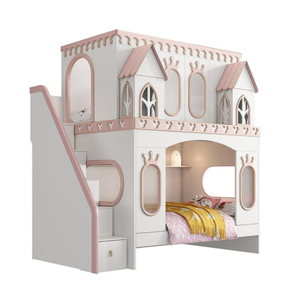 Cama de princesa castelo, cama infantil, quarto de menina, cama de casal, buraco de árvore, madeira maciça