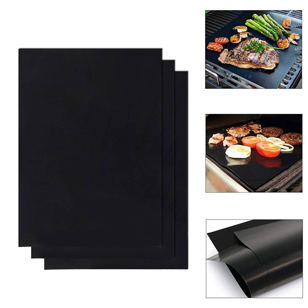 1-50pcs Non-stick BBQ Accessories Grill Mat Barbecue Outdoor Baking Pad Reusable BBQ Cooking Grilling Sheet for Party Grill Mat