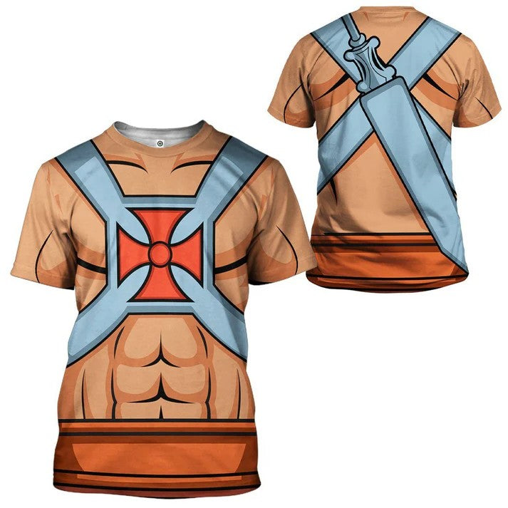 Anime Characters She-Ra And He-Man Cosplay T-shirt Male 3D Print Kids Cartoon Tee Men/Women Short Sleeve Tshirt Harajuku Y2k Top