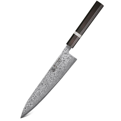 F.YOUNG 8.2-inch Handmade Chef Knife Damascus Steel Sharp Meat Vegetable Cleaver Gyuto Knife Japanese Hand Forged Kitchen Knives