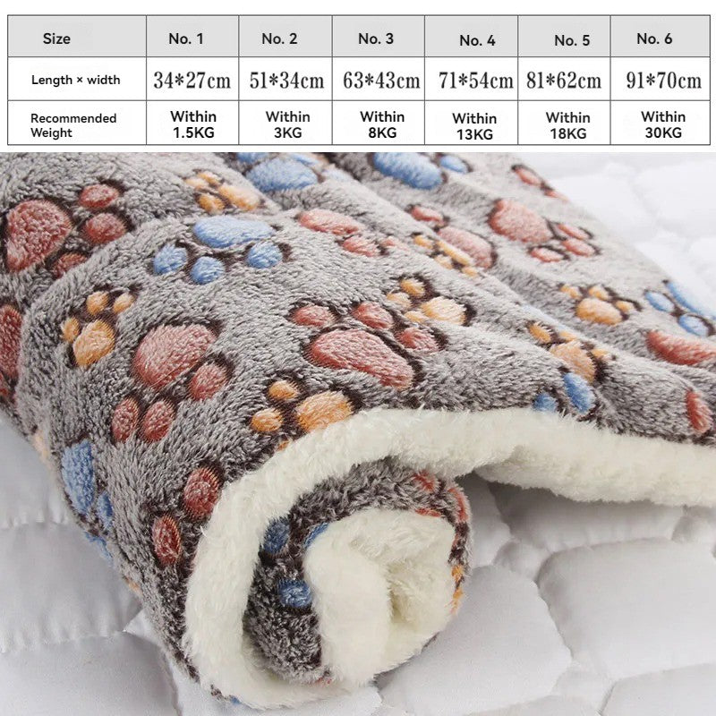 Tapete para animais de estimação de flanela macia cama de cachorro inverno engrossar cobertor quente para cães e gatos filhote de cachorro dormir capa toalha almofada para cães pequenos médios grandes