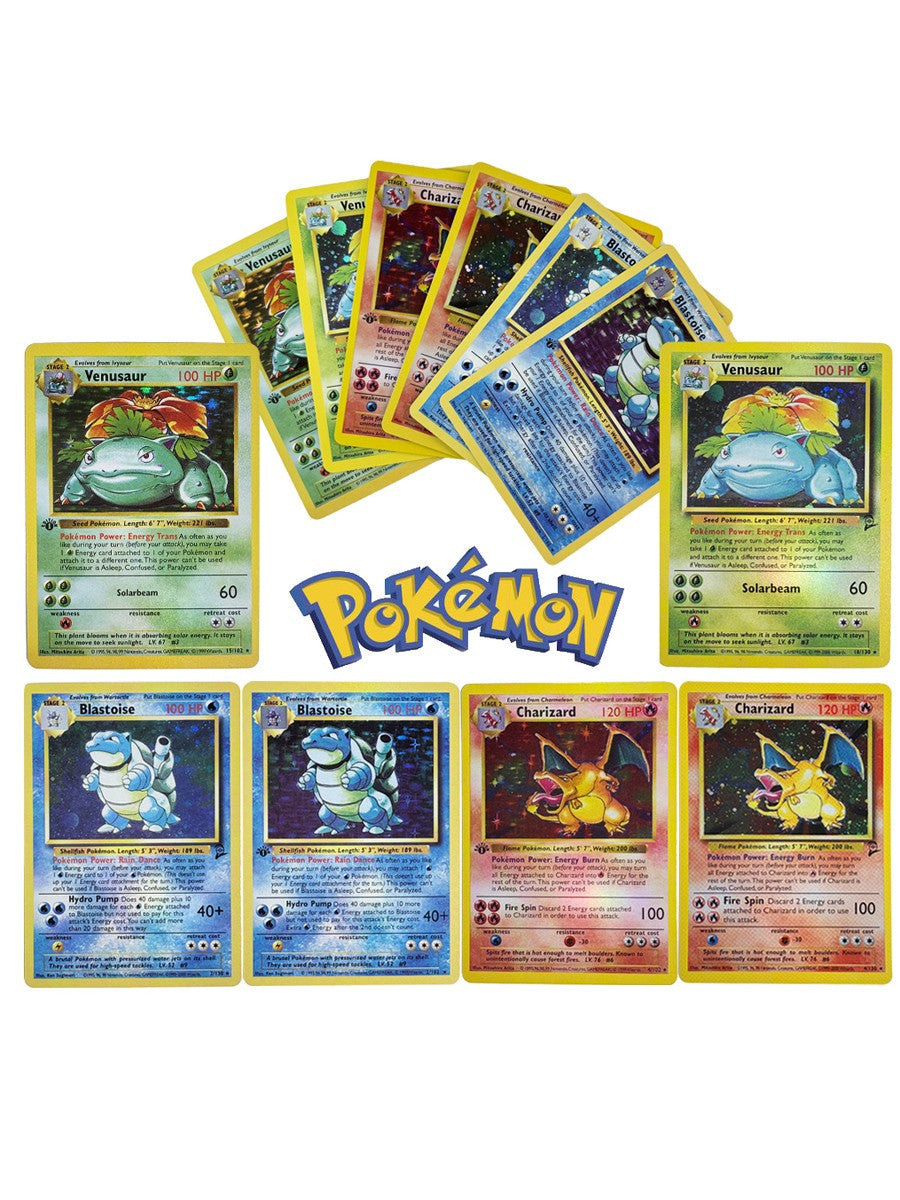 Pokemon Single Proxy Cards 1996 1st Edition Charizard Venusaur Blastoise Hobbies Collectibles Game Collection PTCG Anime Cards