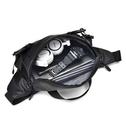 Men Multifunctional Chest Bag Solid Color New Messenger Bag Versatile Portable Shoulder Bag Large Capacity Crossbody Bag