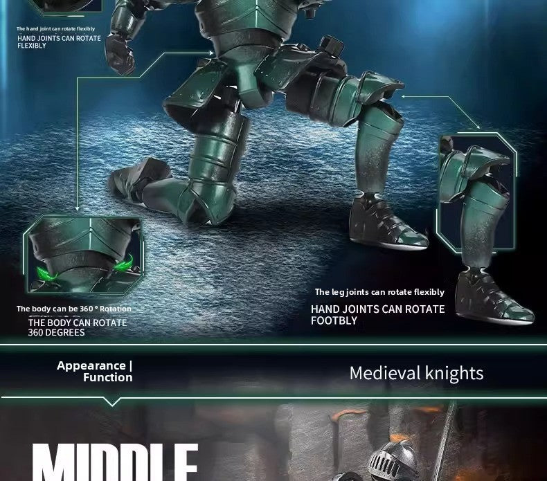 Medieval Knight  Lucky 13 Doll Figure Movable Joint Puppet Joint Building Block 3D Assembled Boy Toy Gift Building Blocks