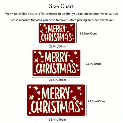 VIKAMA Merry Christmas Welcome Home Rug Suitable for Bedrooms, Hallways and Entrances Soft and Comfortable Doormat Home Decor