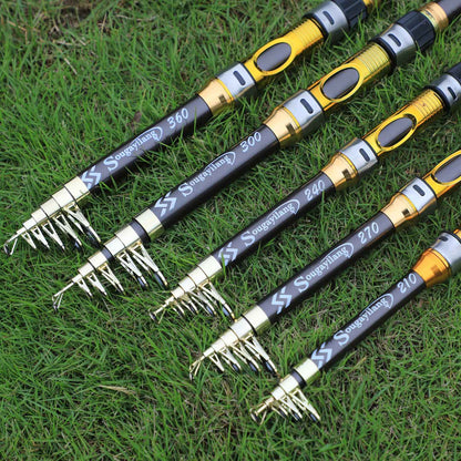 Sougayilang 2.1m-3.6m Spinning Fishing Rod Carbon Trout Carp Telescopic Fishing Pole Lure Fishing Rod Tackle