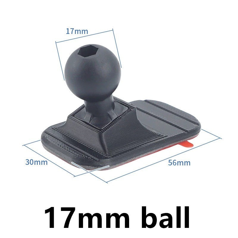 17mm Ball Head Car Center Console Adhesive Flexible Bending 3D Printing Base Suitable For Mobile Phone Holder Accessories