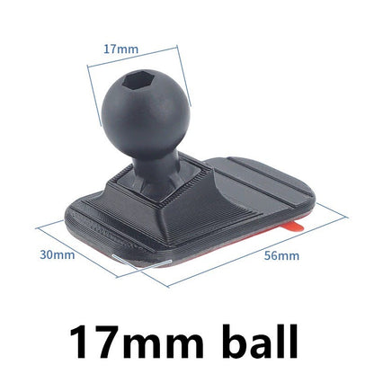 17mm Ball Head Car Center Console Adhesive Flexible Bending 3D Printing Base Suitable For Mobile Phone Holder Accessories