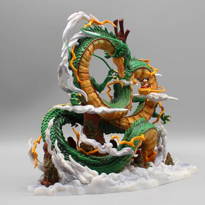 22cm Dragon Ball Anime Figura Shenron Figura Goku E Shenron Estatueta Pvc Modelo De Coleção Decoração Brinquedos Presentes