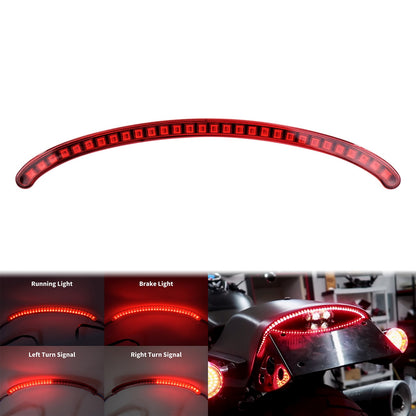 Lanterna Traseira de LED para Motocicleta, Luz de Freio e Seta em ABS para Harley Softail Fat Bob FXFBS 114 FXFB 107 2018-Up Vermelho