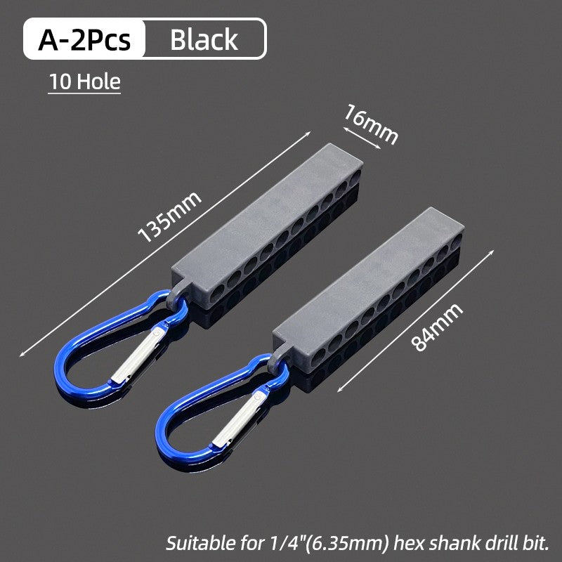 Suporte de Bits de Chave de Fenda Hexagonal de 1/4" Portátil Estojo Organizador com 10/22 Furos para Armazenamento de Bits de Broca para Cabeças de Chave de Fenda Ferramentas de Estojo