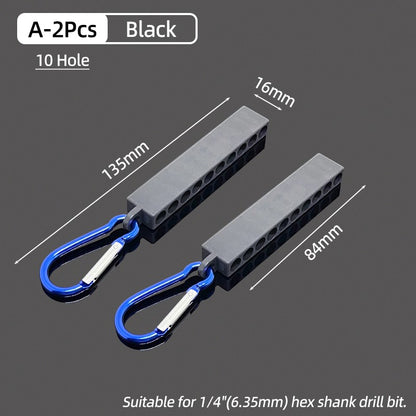 Suporte de Bits de Chave de Fenda Hexagonal de 1/4" Portátil Estojo Organizador com 10/22 Furos para Armazenamento de Bits de Broca para Cabeças de Chave de Fenda Ferramentas de Estojo