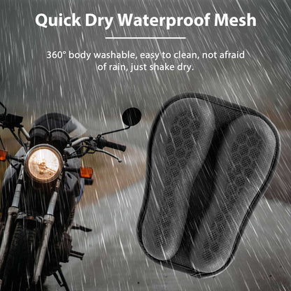Almofada de Assento de Motocicleta Antiderrapante Estrutura de Malha 3D Respirável Macia e Confortável Proteção Solar Acessórios para Motocicleta
