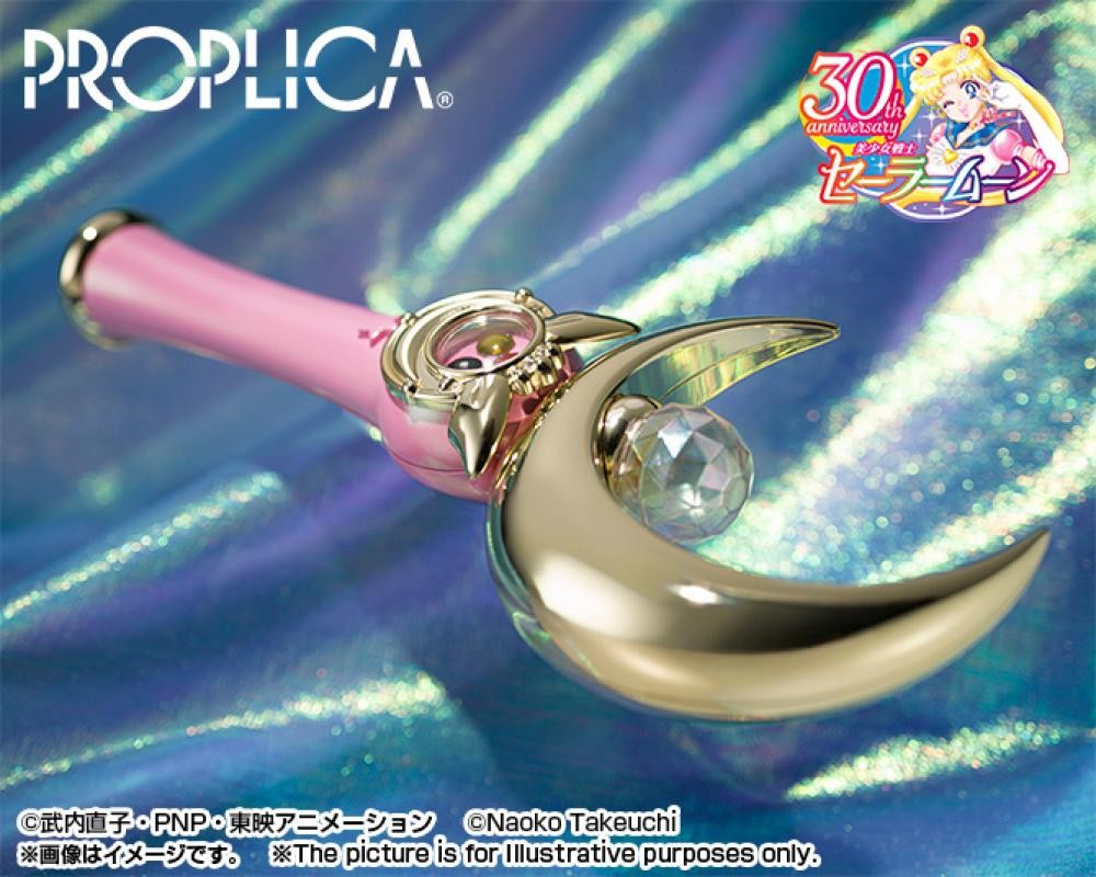 Em Estoque Original BANDAI PROPLICA Moon Stick Broche de Transformação Caneta de Disfarce Estrela de Cristal Figura Anime Sailor Moon Modelo de Brinquedo