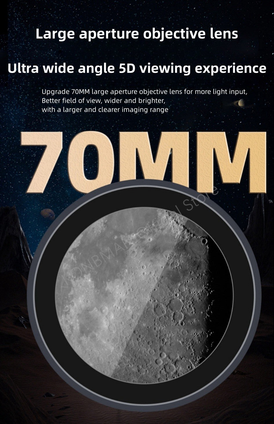 Telescópio Refrator de Abertura de 70 mm para Adultos e Crianças Telescópio Portátil para Iniciantes em Astronomia Telescópio de Viagem