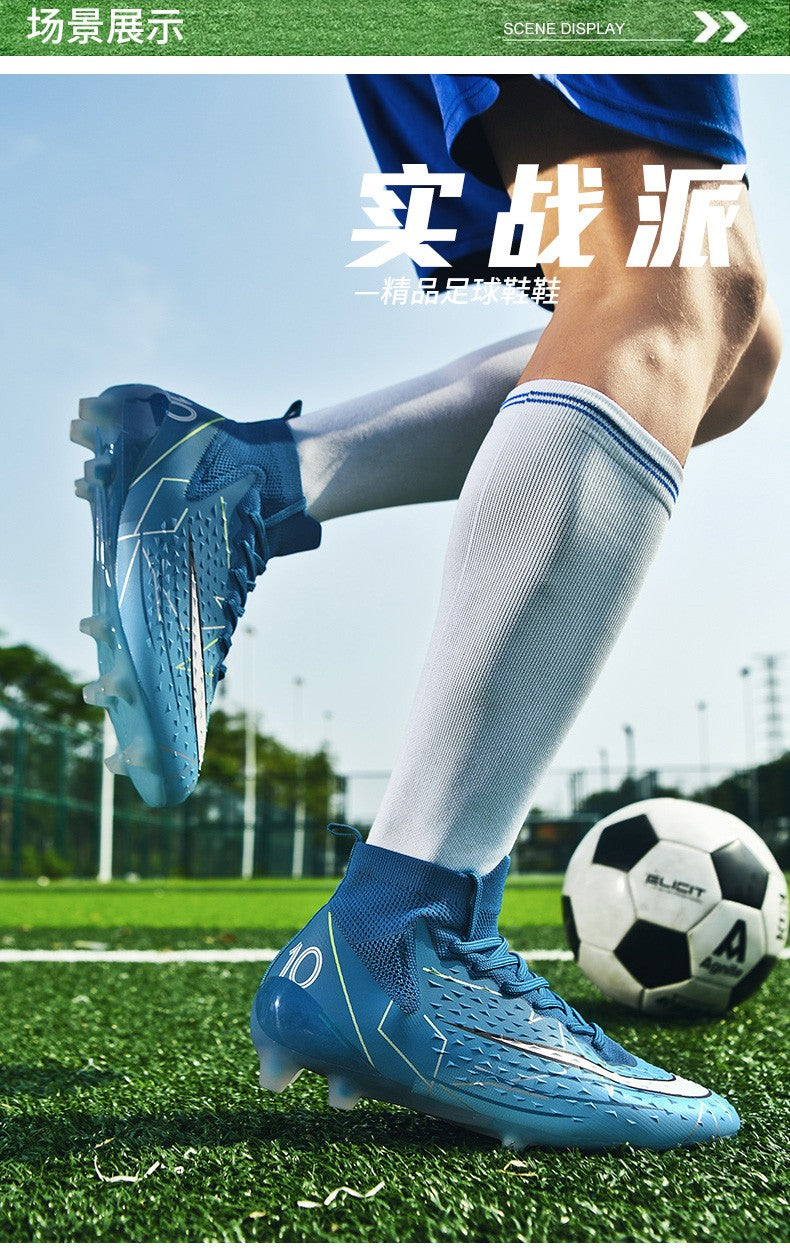 Hot Sale Mens Soccer Cleats High Ankle Football Shoes Long Spikes Outdoor Soccer Traing Boots For Men Women Soccer Shoes