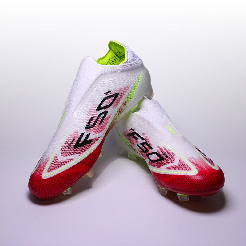 No-lace Mens Soccer Shoes Non-Slip Turf Soccer Cleats for Youth Without-Lace TF/FG Training Football Boots Chuteira Campo 39-45