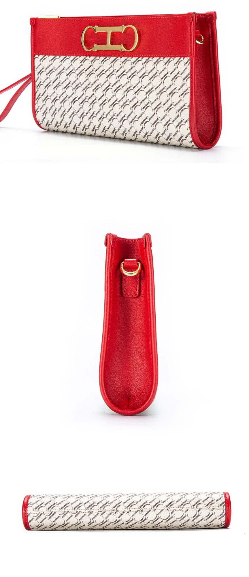 Women's Walletluxury Design Envelope Convenient Zipper Fashion Letter Print Long Wallet Mobile Phone Bag Men's Clutch Bag