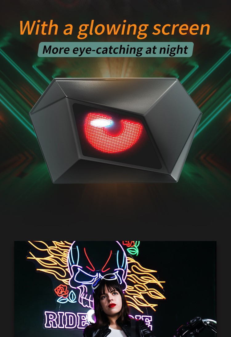 LOY Evil Eye Named Black Crossbody Bag with LED Screen Fashionable Tech-Integrated Stylish Shoulder Bag