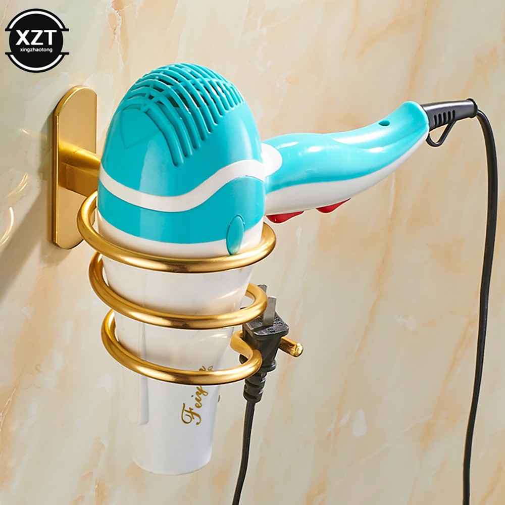 Suporte Organizador de Secador de Cabelo de Alumínio para Banheiro, Suporte de Secador de Cabelo e Chapinha, Prateleiras de Parede, Acessórios para Secador