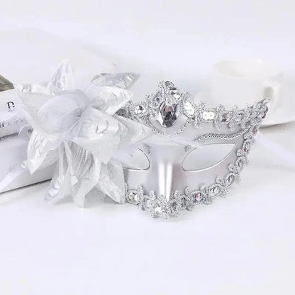 2026 Halloween Lace Half Face Mask Lily Flower Sexy Princess Cosplay Mask Party Dress Up Wearing Accessories