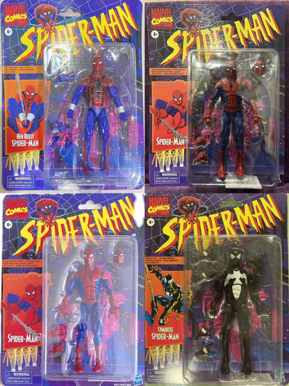 16CM 1/12 Cartão Pendurado Retrô Homem-Aranha Simbiose Action Figure Articulado Brinquedos Kit Modelo Enfeite de Mesa Menino Brinquedo PVC Presente Divertido