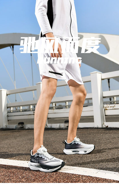 Tênis Esportivo de Corrida Placa de Carbono Especializada Maratona Amortecimento a Ar Masculino Respirável Leve Feminino Confortável Antiderrapante