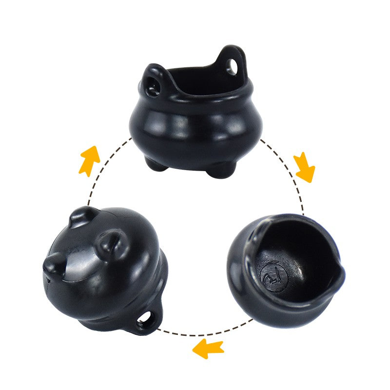 10pcs Halloween Witch Hat Decorations Miniature Hats Cauldron Pots Kettle Ornament Halloween Party Home Decoration DIY Crafts