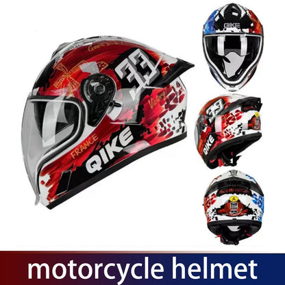 Capacete de bebida, capacete de motocicleta, capacete aberto, espelhos duplos masculinos e femininos, capacete de inverno para todas as estações, 3C e DOT do