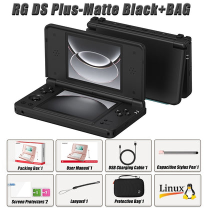 Anbernic RG  DS Plus Retro Handheld Game Console Dual Screen 4.3 Inch IPS RK3568 Linux 1GB RAM 16GB TF WiFi Bluetooth 4000mAh